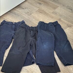 Kids Navy Pants Set of 3